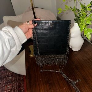 Chanel Black Leather Fringe Bag